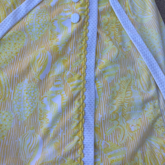 Vintage Lily Pulitzer Yellow Sea Shell Skirt Wrap - Picture 4 of 8